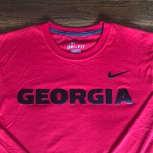 Nike Georgia Red Dri-FIT Long Sleeve Shirt